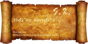 Ihász Kornél névjegykártya